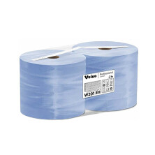 Протирочный материал Veiro Professional Comfort 2-слойный в рулоне 350 метров ширина 24см с центральной вытяжкой синего цвета