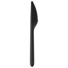 Нож столовый, 18 см, черный, матовый