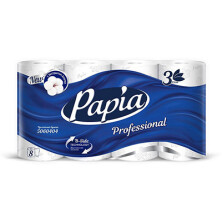 Бумага туалетная Papia Professional 3 слойная белая