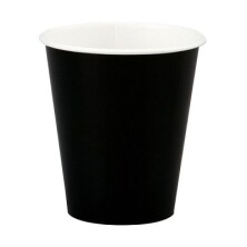 Стакан бумажный 1сл. SP9, 200/260мл цвет Черный Для горячих напитков (х50/1000)
