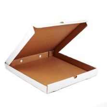 Коробка для пиццы 330х330х40 бело-бурая, шт