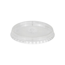 Крышка для стакана (ПЭТ) (d95мм) плоская с отверстием прозрачная