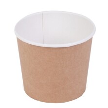 Контейнер бумажный круглый для супа без крыш. 500мл D=100мм 95 мм Round Bowl цвет Крафт OSQ (х30/450)