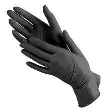 Перчатки смотровые нитриловые неопудренные (L) цвет Черный (х100/1000) Китай