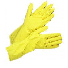 Резиновые перчатки 30 г размер S  жёлтые