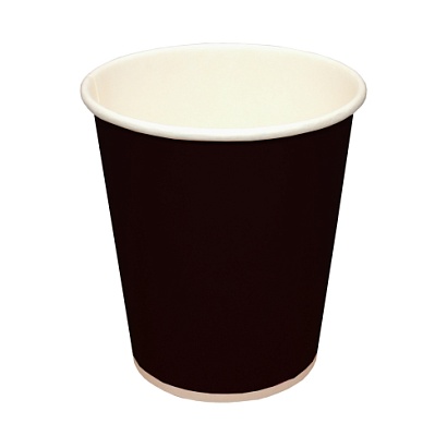 Стакан бумажный 2сл. DW12, 300/355мл цвет Черный Гладкий Для горячих напитков СкандиПакк (х25/600)